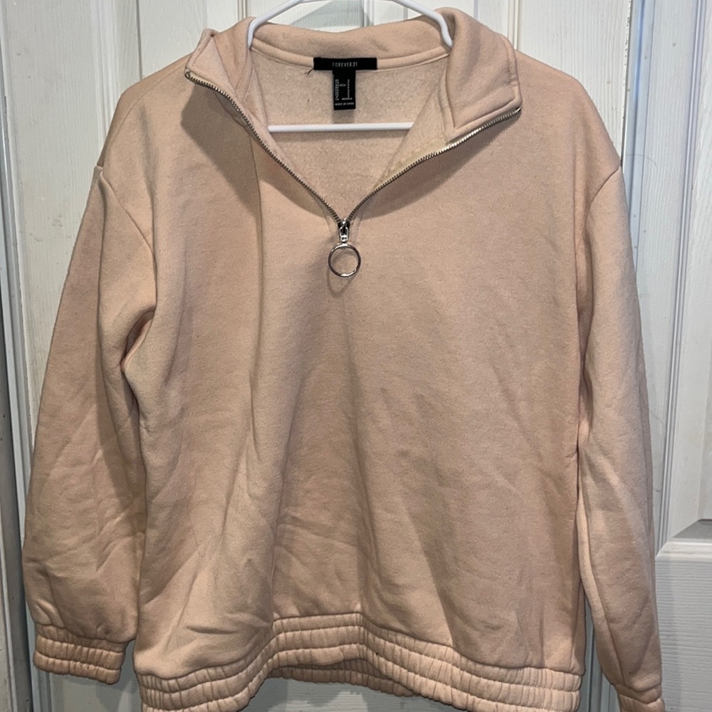 Peach Half-Zip Pullover - image 1